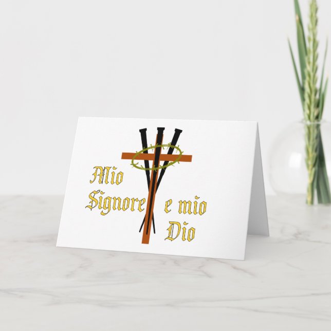 Tarjeta Festiva Mi Señor y mi Dios (Anverso)