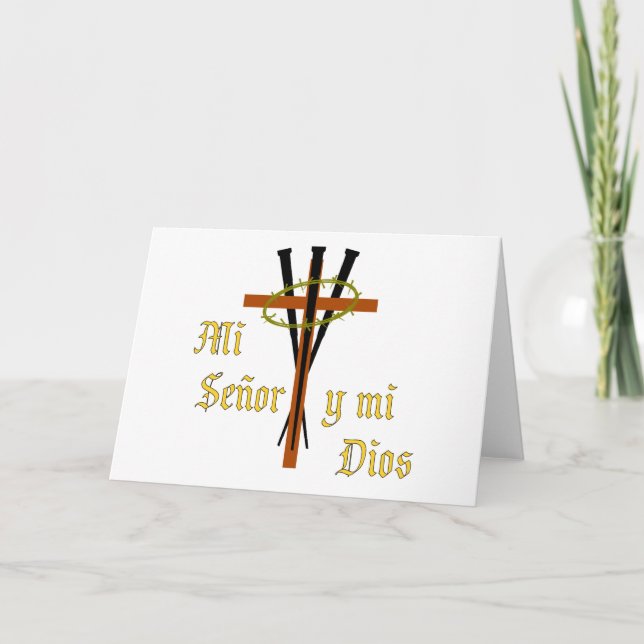 Tarjeta Festiva Mi señor y mi dios (Anverso)