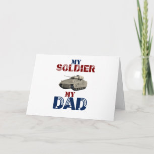 Tarjeta Festiva Mi soldado el mi tanque del papá