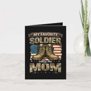 Tarjeta Festiva Mi soldado favorito me llama mamá
