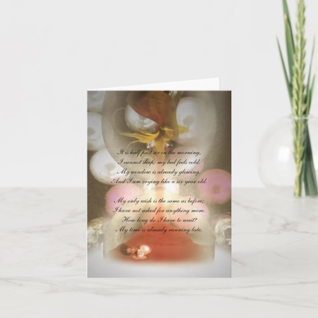 Tarjeta Festiva Mi tiempo ya se está retrasando (Anverso)