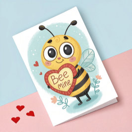 Tarjeta Festiva Mía Cute Abeja Día de San Valentín