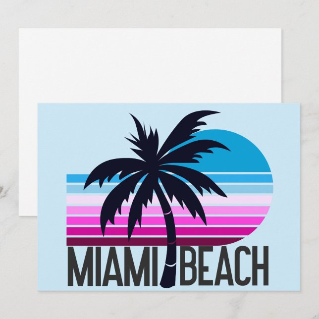 Tarjeta Festiva Miami Beach (Anverso / Reverso)