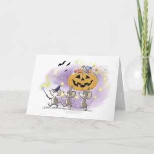 Tarjeta Festiva Mic, Mac & Moe's Happy Halloween
