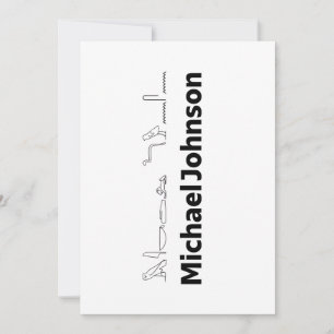 Tarjeta Festiva Michael Johnson Nombre con Arte de Jeroglíficos