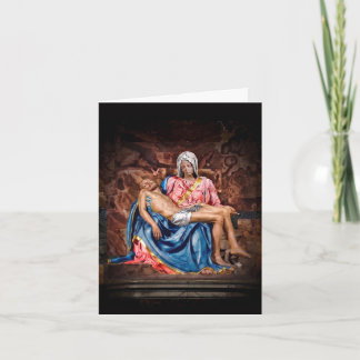 Tarjeta Festiva MICHELANGELO PIETA (reelaborado)