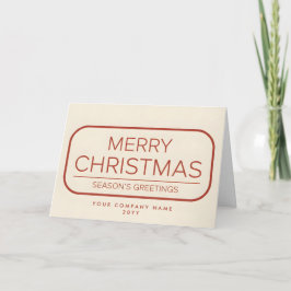 Tarjeta Festiva Midcentury Modern Script Merry Christmas