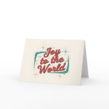 Midcentury Script Joy to the World Christmas