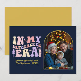 Tarjeta Festiva Midnight Glam In My Nutcracker Era Christmas Photo