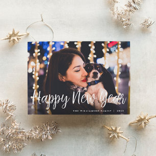 Tarjeta Festiva Midnight Wish Fotografía de Año Nuevo Feliz