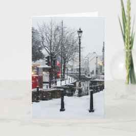 Tarjeta Festiva Midsomer Norton en invierno