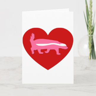 Tarjeta Festiva miel badger valentine