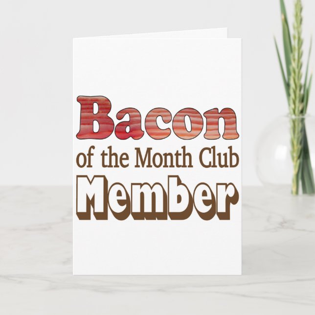 Tarjeta Festiva Miembro del Club Bacon (Anverso)