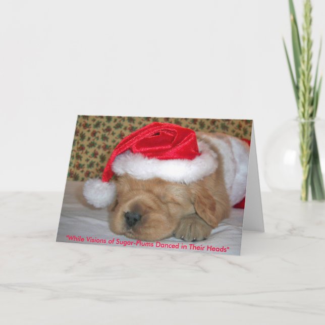 Tarjeta Festiva "Mientras que visiones de los Azúcar-Ciruelos (Anverso)