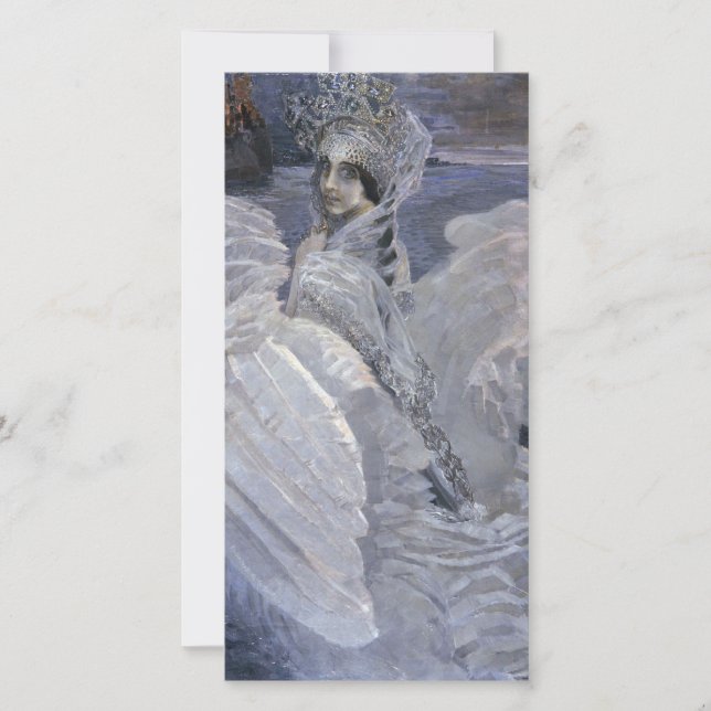 Tarjeta Festiva Mikhail Vrubel - Princesa de Swan (Anverso)