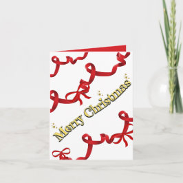 Tarjeta Festiva Mikitiez gothmas ribbon redwhite candycane x'mas