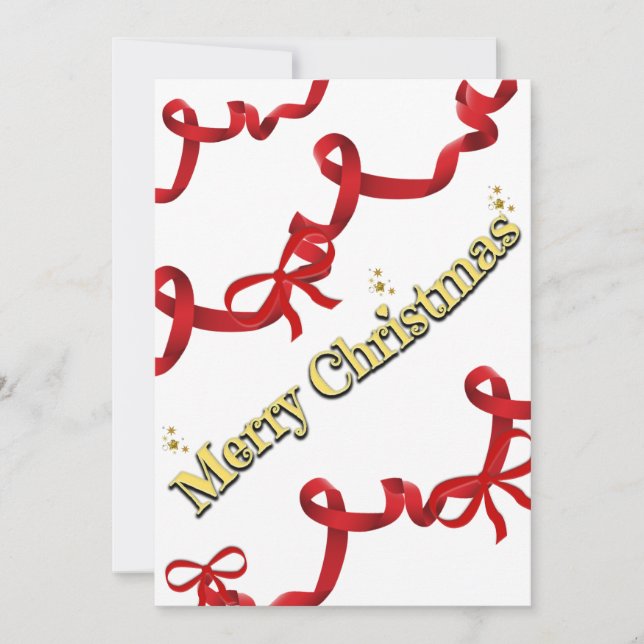 Tarjeta Festiva Mikitiez gothmas ribbon redwhite candycane x'mas (Anverso)