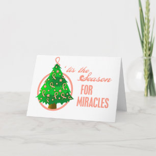 Tarjeta Festiva Milagros de Navidades de cáncer uterino