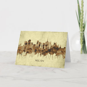 Tarjeta Festiva Milán Italia Cityscape