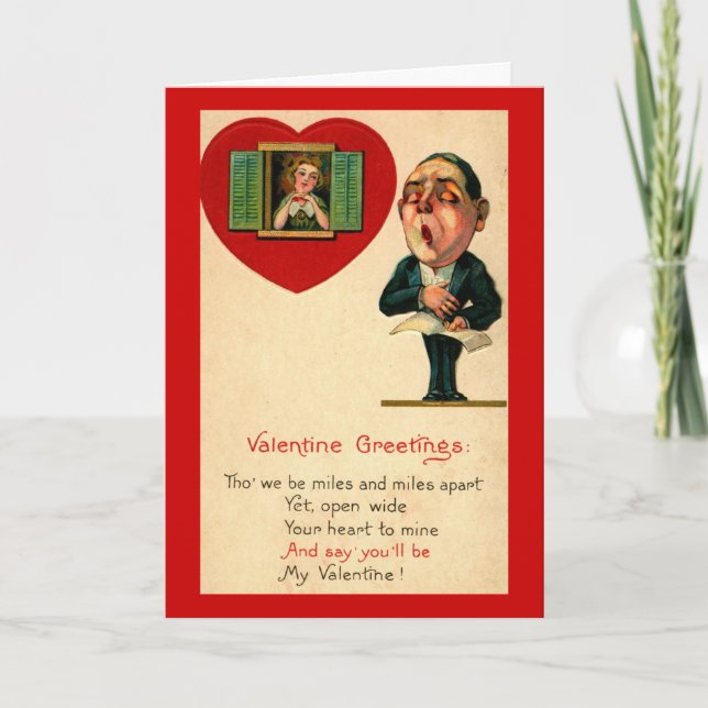 Tarjeta Festiva Miles Apart Valentine Greeting (Anverso)