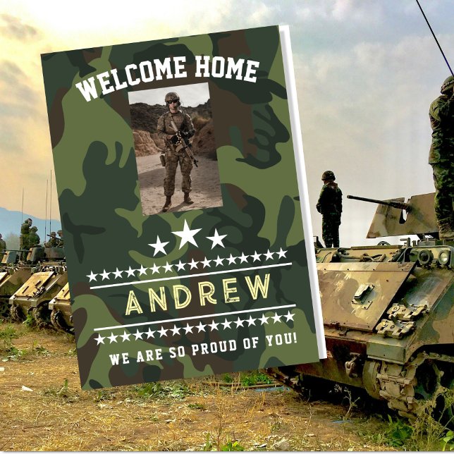 Tarjeta Festiva Military Welcome Home Card – Army National  (Subido por el creador)