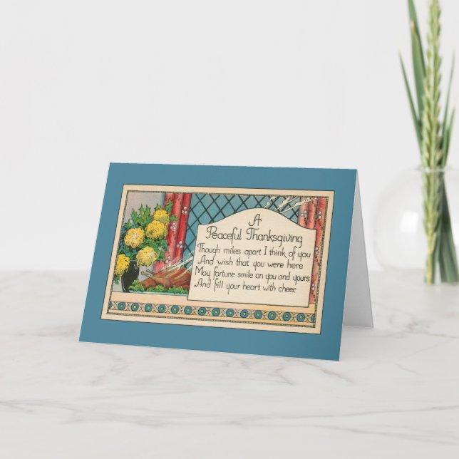 Tarjeta Festiva Millas aparte de acción de gracias - deseándole (Anverso)