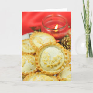 Tarjeta Festiva Mince pasteles para Navidades