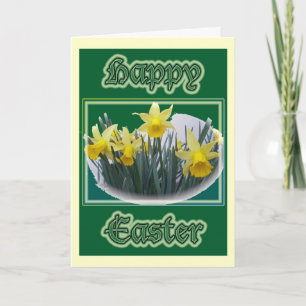 Tarjeta Festiva Mini Daffodils Happy Easter Card