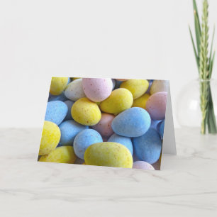 Tarjeta Festiva Mini huevos de chocolate