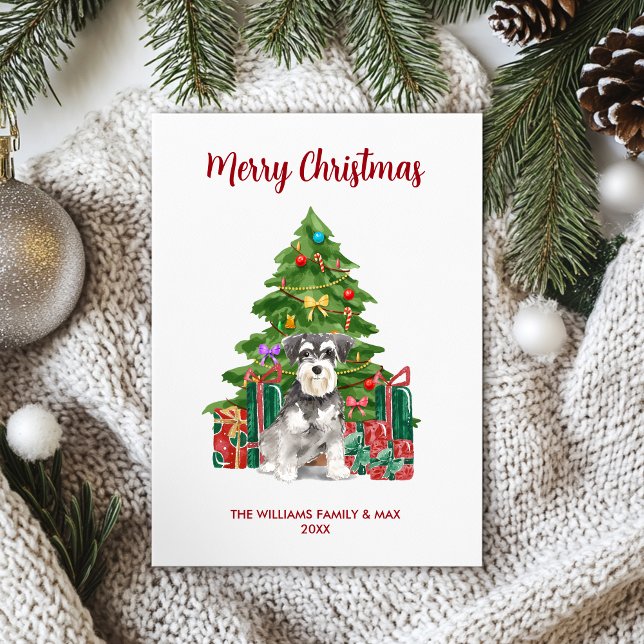 Tarjeta Festiva Miniature Schnauzer Christmas (Subido por el creador)