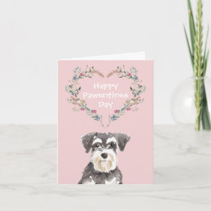Tarjeta Festiva Miniature Schnauzer Perro San Valentín