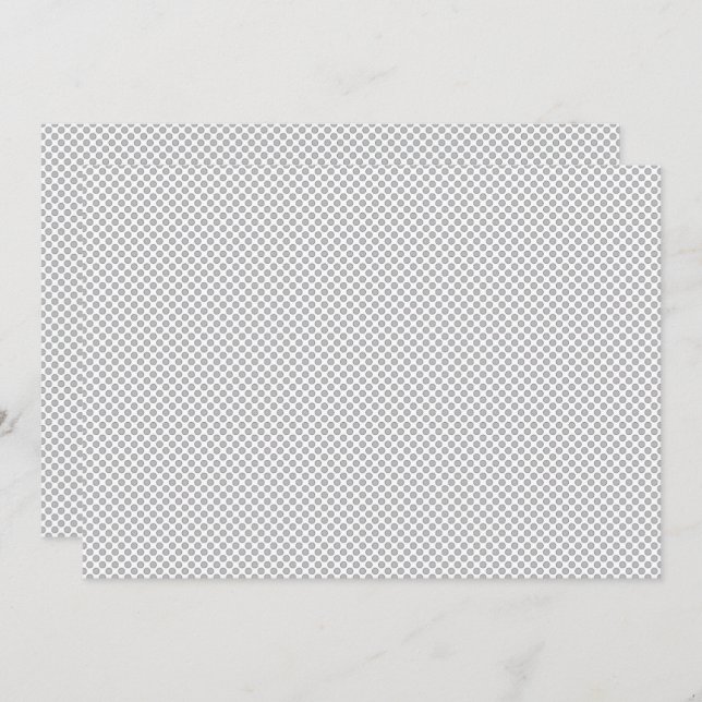 Tarjeta Festiva Minimal Grey Polka Dot Pattern  (Anverso / Reverso)