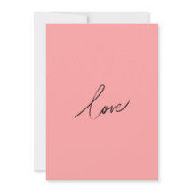 Minimal Love Script — Blush Pink Modern