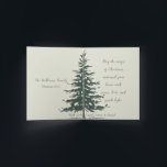 Tarjeta Festiva Minimal Snowy Christmas Tree Winter Watercolor<br><div class="desc">A simple and elegant watercolor Christmas tree set in a soft snowy landscape with a light grey background. Perfect for modern,  minimalist holiday products.</div>