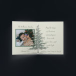 Tarjeta Festiva Minimal Snowy Christmas Tree Winter Watercolor<br><div class="desc">A simple and elegant watercolor Christmas tree set in a soft snowy landscape with a light grey background. Perfect for modern,  minimalist holiday products.</div>