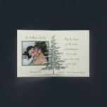 Tarjeta Festiva Minimal Snowy Christmas Tree Winter Watercolor<br><div class="desc">A simple and elegant watercolor Christmas tree set in a soft snowy landscape with a light grey background. Perfect for modern,  minimalist holiday products.</div>