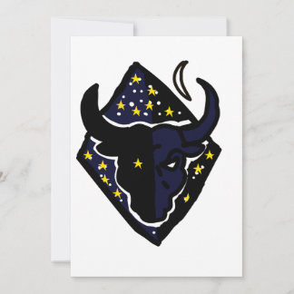 Tarjeta Festiva Minimalist Bull Icon
