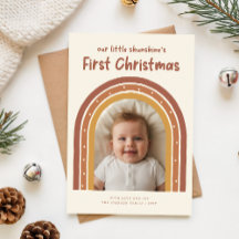 Minimalist Cute Baby's First Christmas Arch Photo