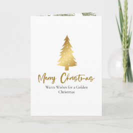 Tarjeta Festiva Minimalist Gold Christmas Folded Card