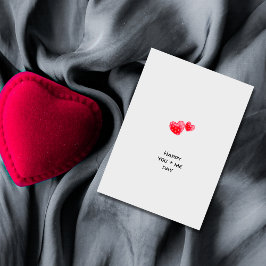 Tarjeta Festiva Minimalist Heart You & Me Valentine's Day Special 