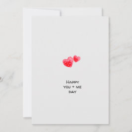 Tarjeta Festiva Minimalist Heart You & Me Valentine's Day Special 