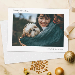 Tarjeta Festiva Minimalist Holiday Photo Card