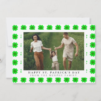 Tarjeta Festiva Minimalist lucky shamrock st. Patrick's Day Photo