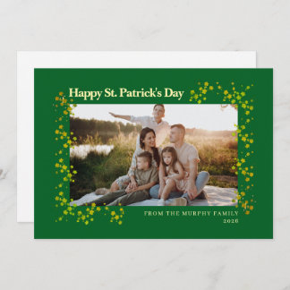 Tarjeta Festiva Minimalist lucky shamrock st. Patrick's Day Photo