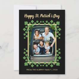 Tarjeta Festiva Minimalist lucky shamrock st. Patrick's Day Photo