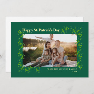 Tarjeta Festiva Minimalist lucky shamrock st. Patrick's Day Photo