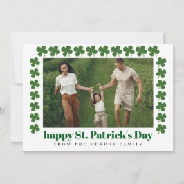 Tarjeta Festiva Minimalist lucky shamrock st. Patrick's Day Photo