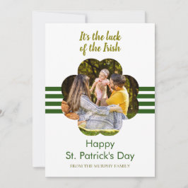 Tarjeta Festiva Minimalist lucky shamrock st. Patrick's Day Photo