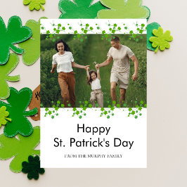 Tarjeta Festiva Minimalist lucky shamrock st. Patrick's Day Photo