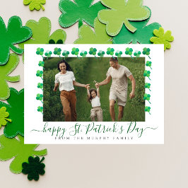 Tarjeta Festiva Minimalist lucky shamrock st. Patrick's Day Photo